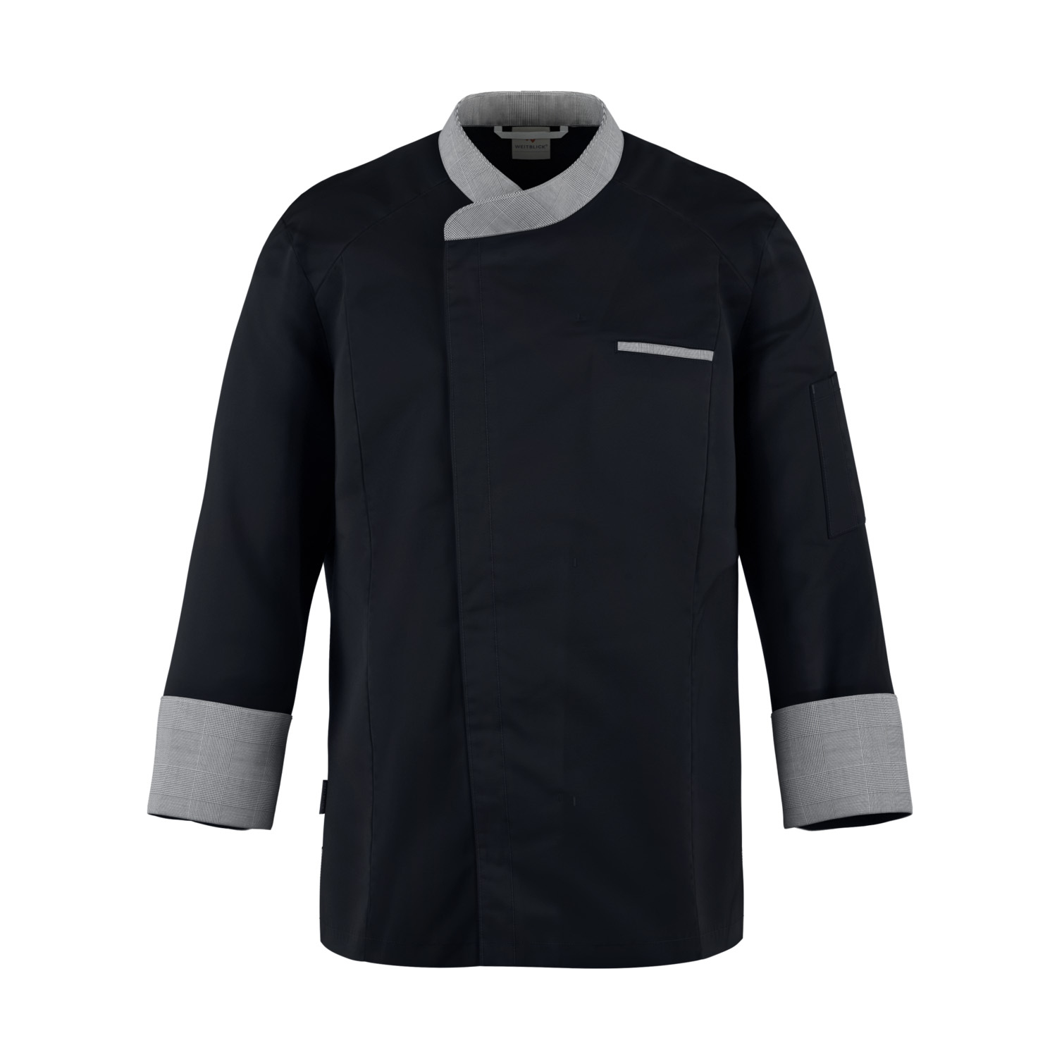Koch-/Servicejacke Glencheck Herren schwarz/schwarz Glencheck