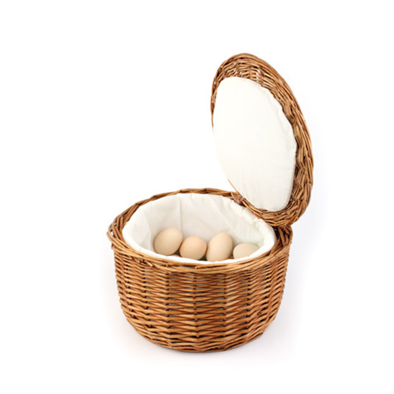 Eierkorb Ø 26 cm, H: 17 cm stabile Vollweide für ca. 20 Eier