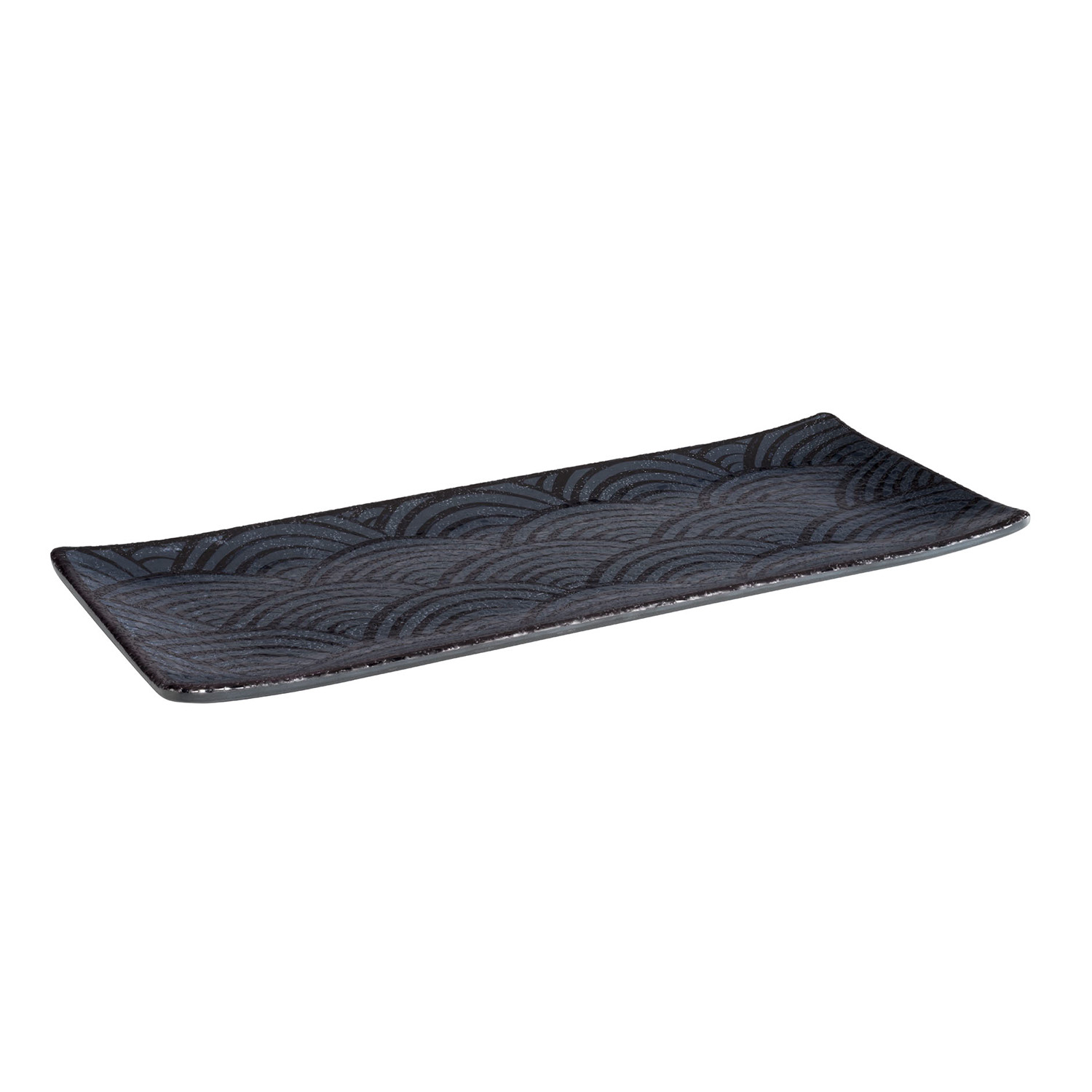 Tablett -DARK WAVE- 29 x 12 cm, H: 1,5 cm Melamin