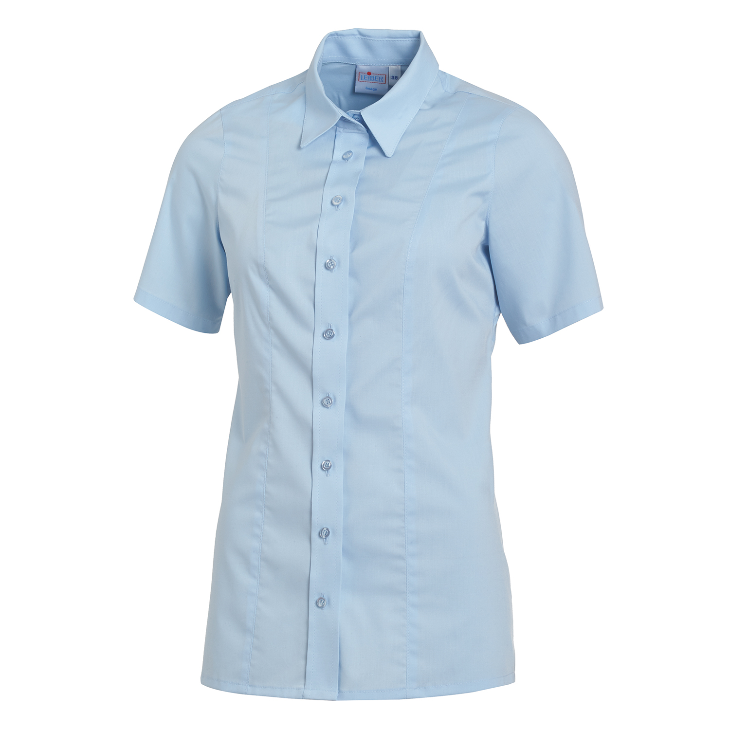 Damenbluse Nora Stretch, Kurzarm, hellblau
