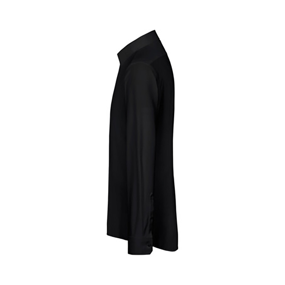Herrenhemd Natural Stretch, Langarm, schwarz