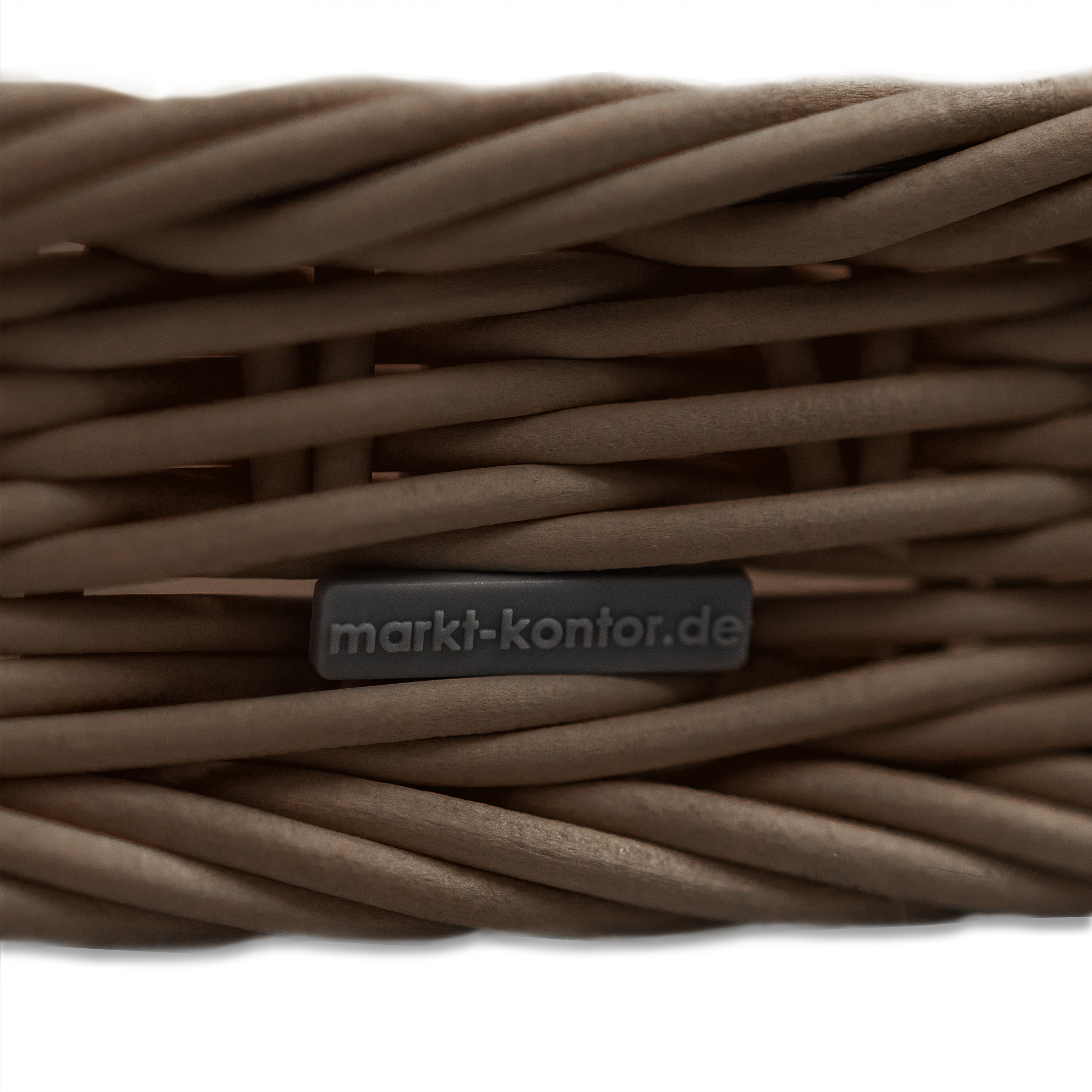 Auslagekorb 60 x 20 x 5 cm, braun mit Rahmenverstärkung aus Edelstahl