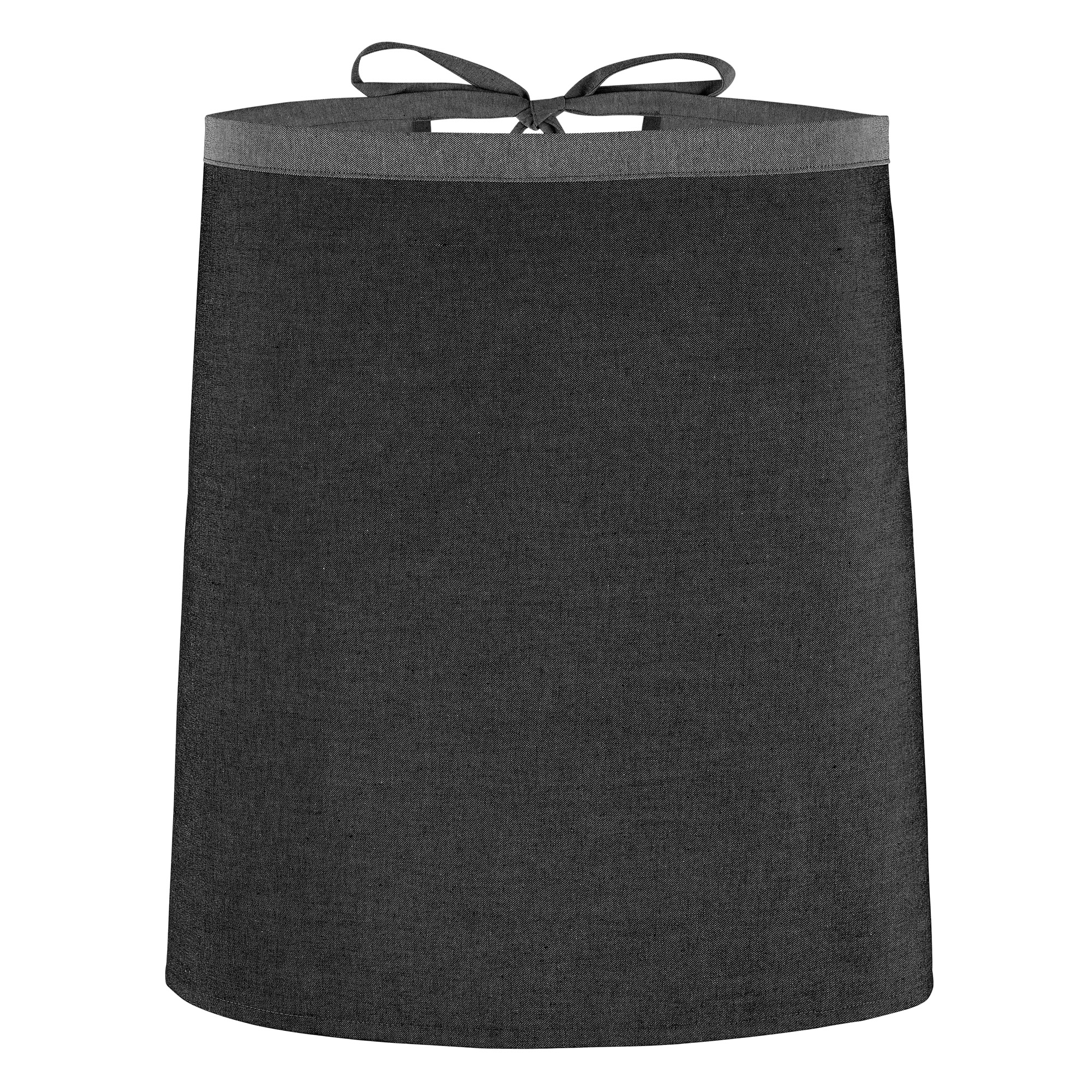 Vorbinder 90 x 50 cm, Jeanslook anthrazit mit Bund und Bindebänder in Jeanslook hellgrau