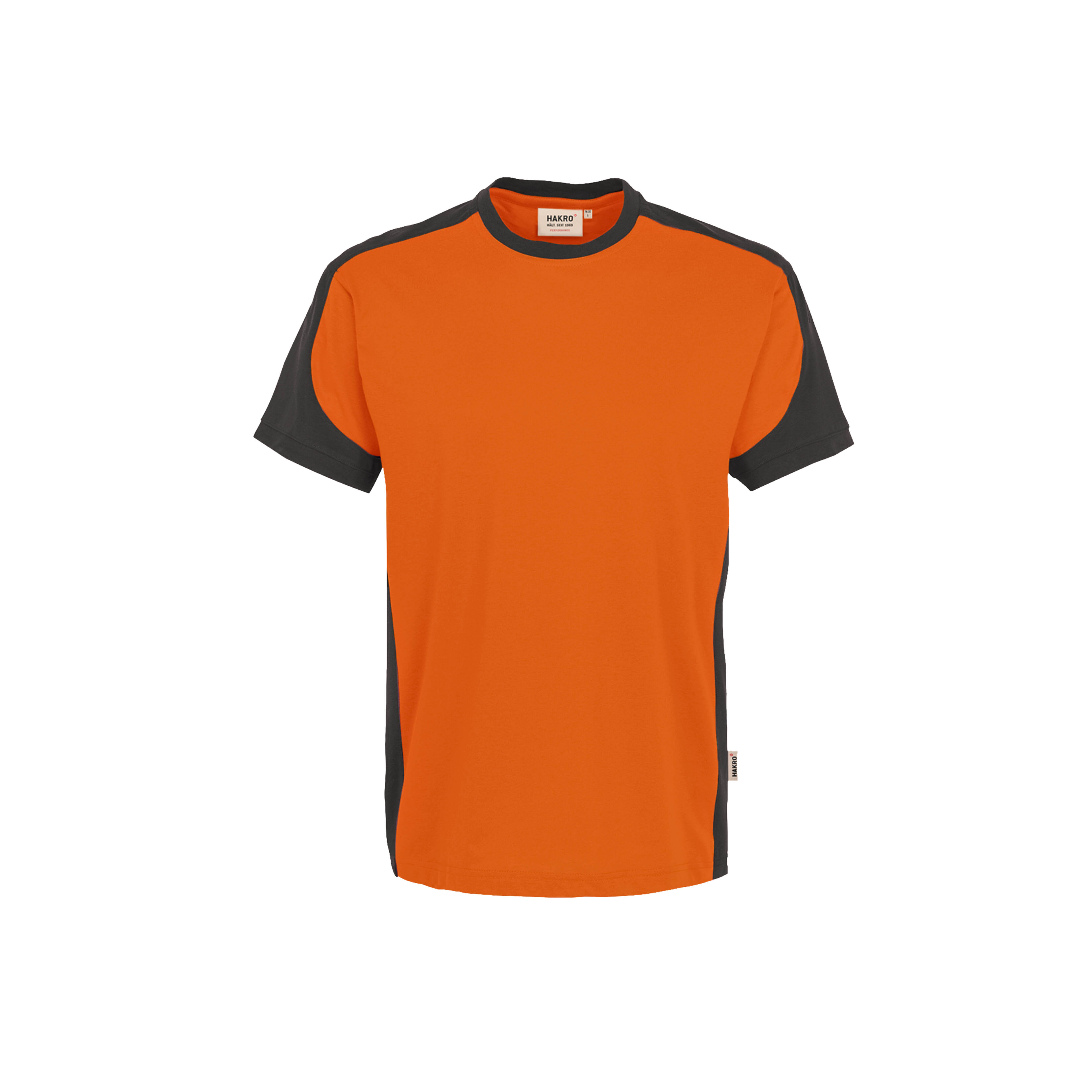 Unisex T-Shirt Contrast, orange/anthr.