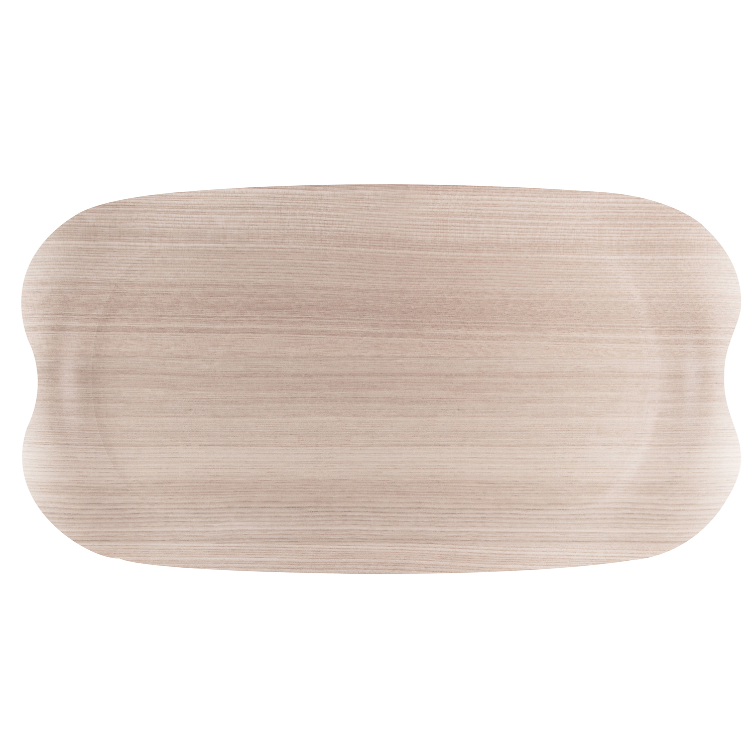 Tablett Earth Tray Wave 43 x 23 cm, Light Wood, rutschfest