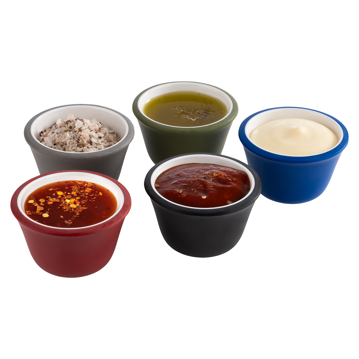 Dipschälchen grün, 6er Set Ø 6 cm, H: 4 cm, 40 ml