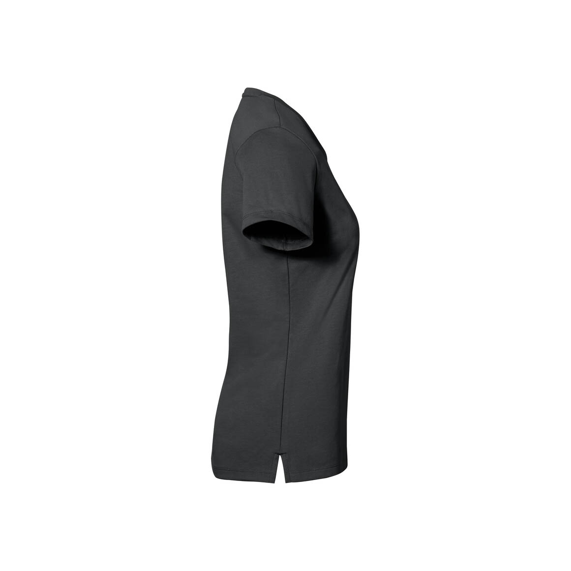 Woman V-Shirt Cotton Tec, anthrazit