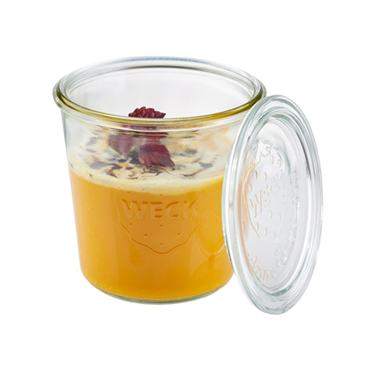 Weck-Glas mit Deckel, 2er Set Ø 11 cm, H: 11 cm Sturzform 580 ml