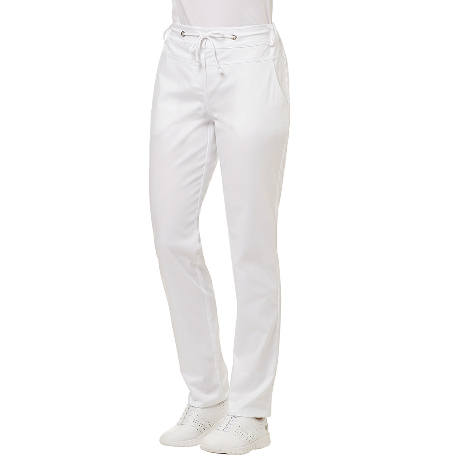 Damenhose Comfort Style, Bund hinten mit Gummizug, weiß