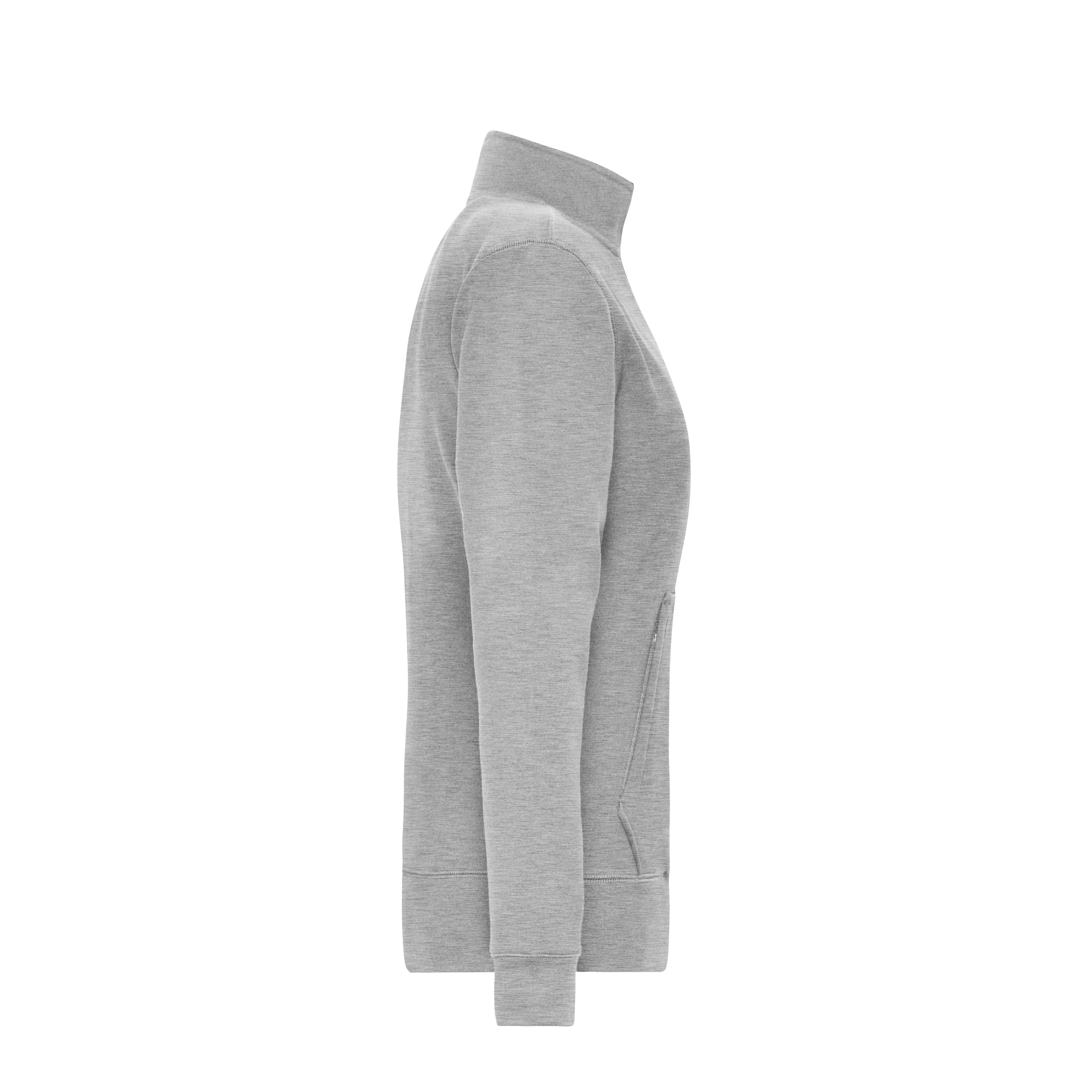 Damenjacke Solid Doubleface, grau meliert