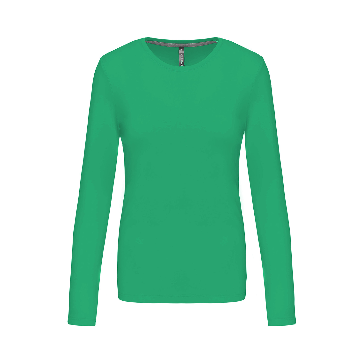 Damen-Longsleeve Kariban, kellygrün