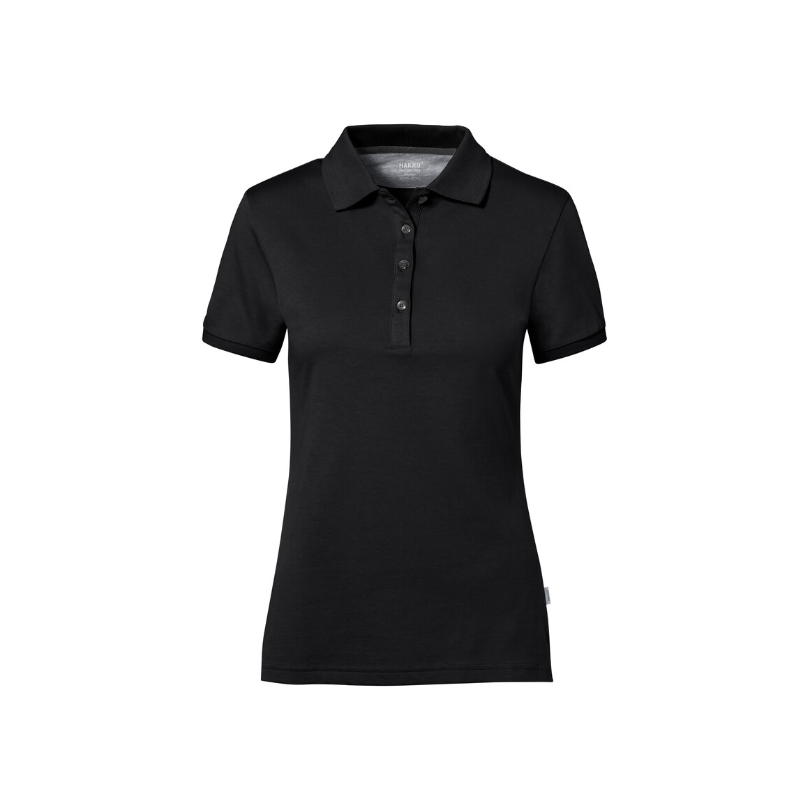 Woman-Polo Cotton Tec, schwarz