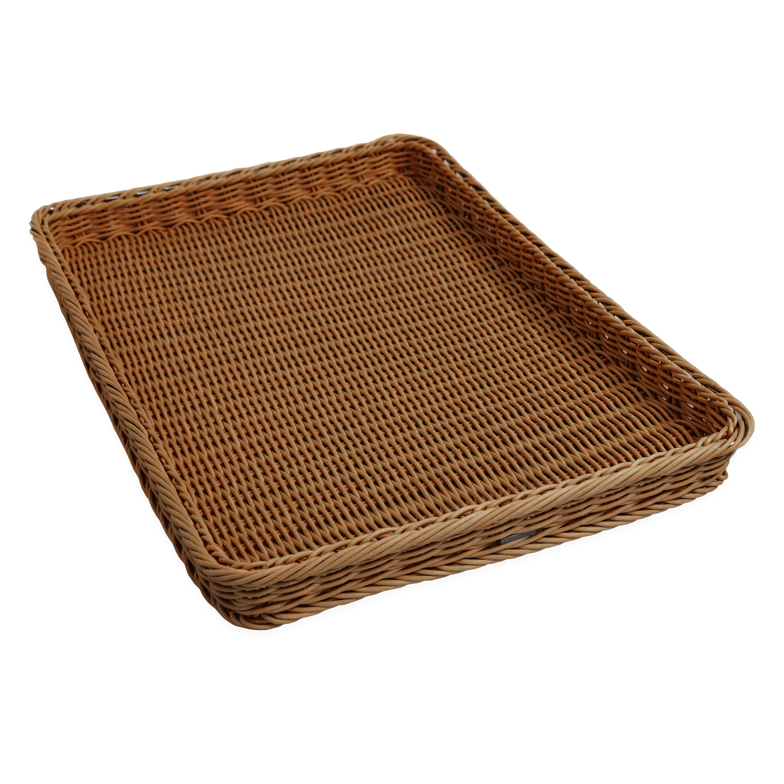 Auslagekorb 60 x 40 x 5 cm, beige mit Rahmenverstärkung aus Edelstahl