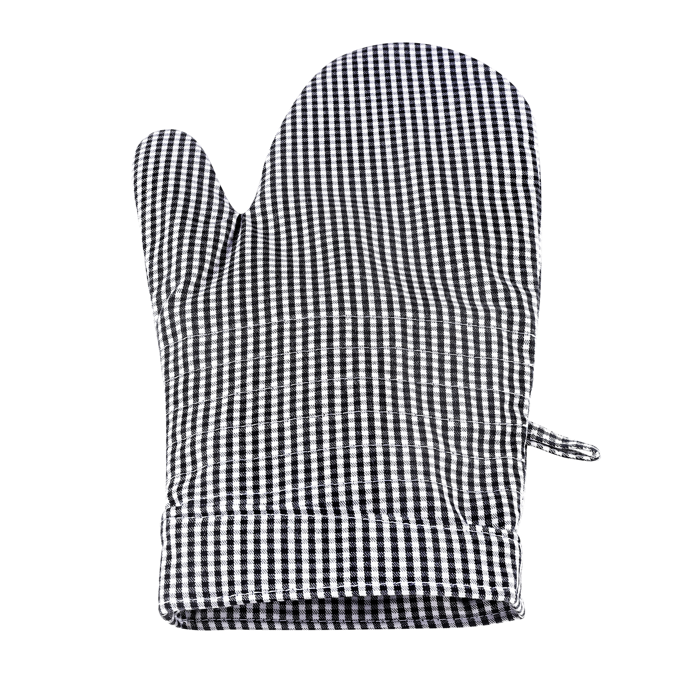 Bedienhandschuh pepita schwarz/weiß mit Schlaufe zum Aufhängen