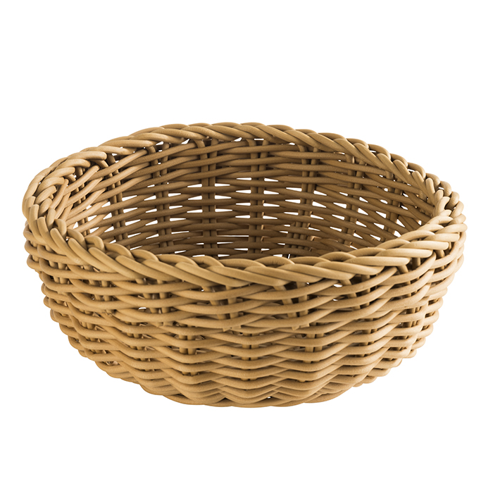 Tischkorb rund Ø 20 cm, Höhe 8 cm, beige