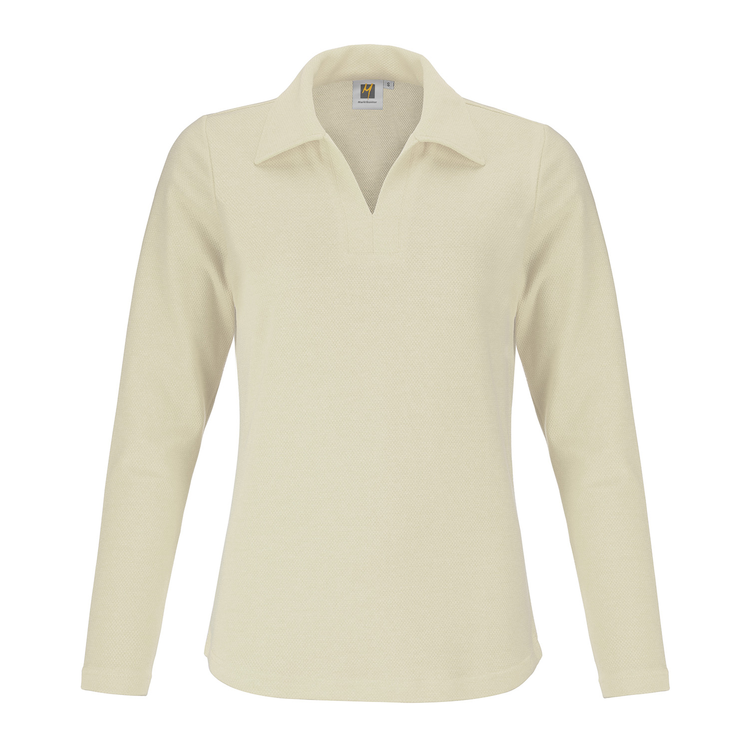 Poloshirt Waffelpique, 1/1 Arm, natur