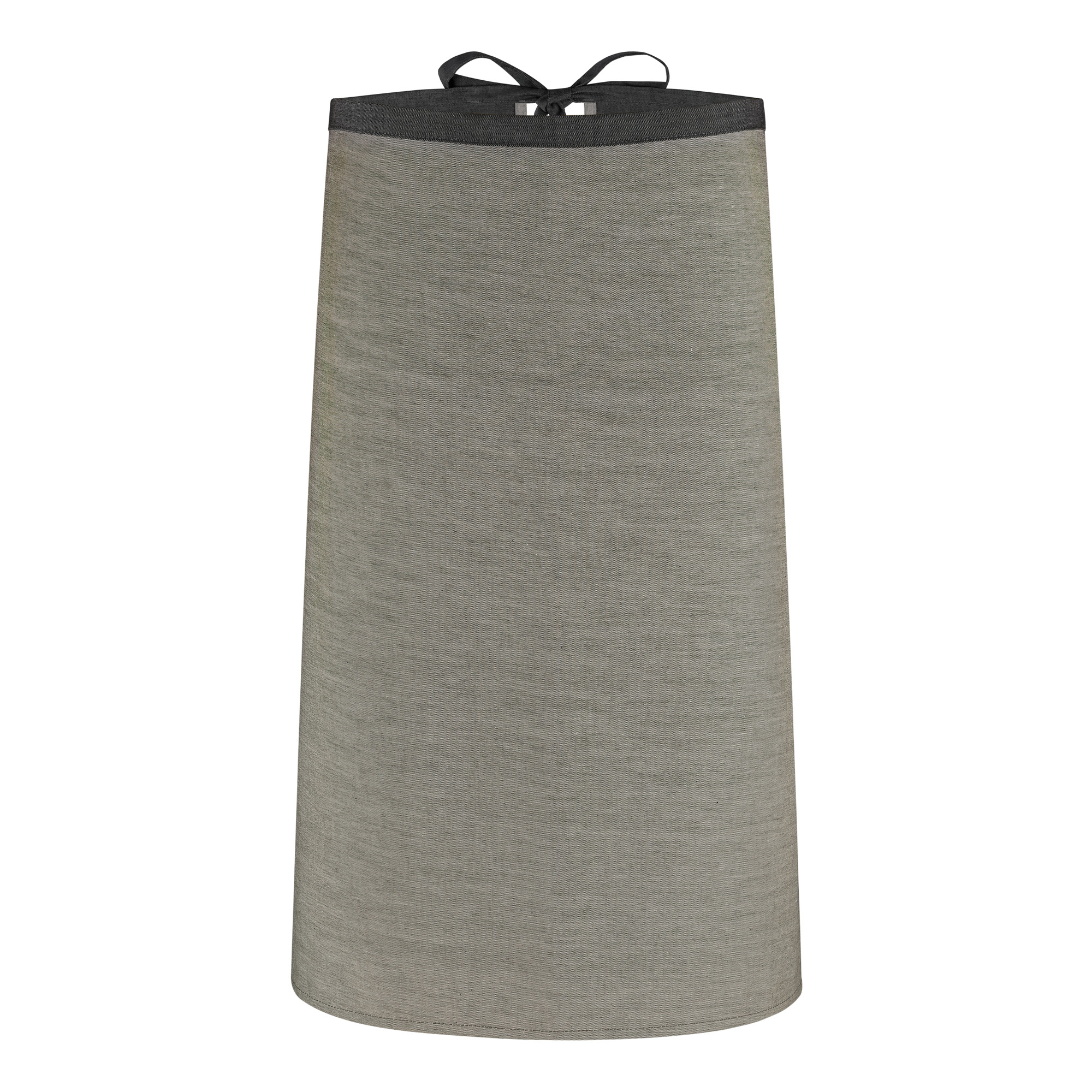 Vorbinder 100 x 80 cm, Jeanslook hellgrau mit Bund und Bindebänder in Jeanslook anthrazit