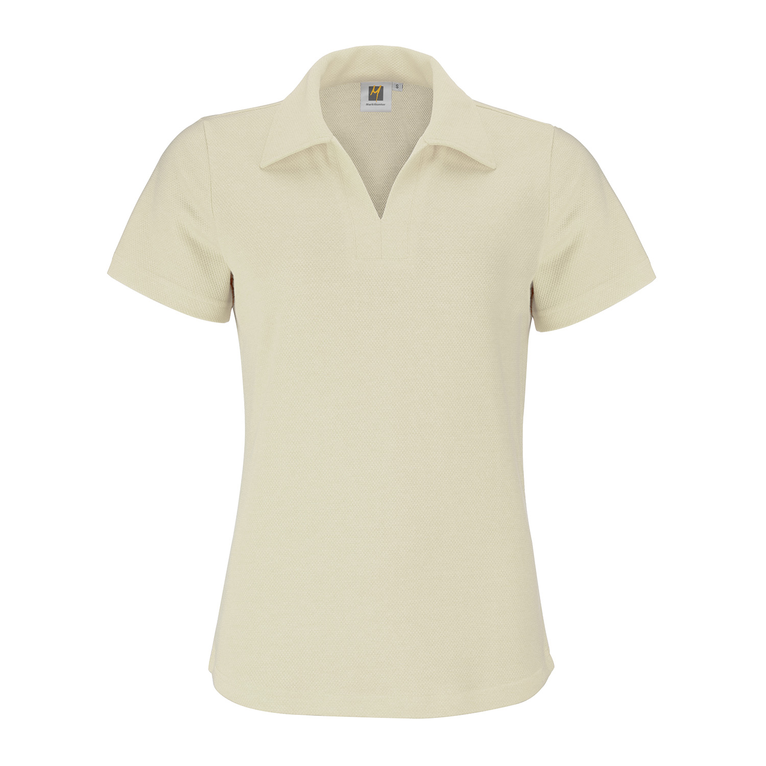 Poloshirt Waffelpique, 1/2 Arm, natur
