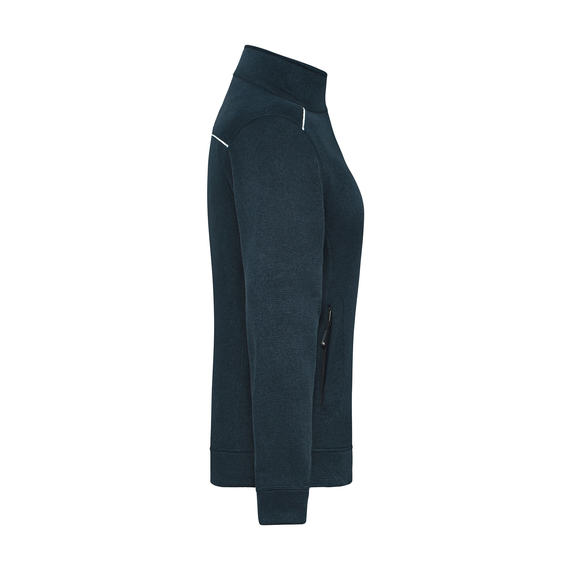 Damen-Strickfleecejacke Solid, marine/marine