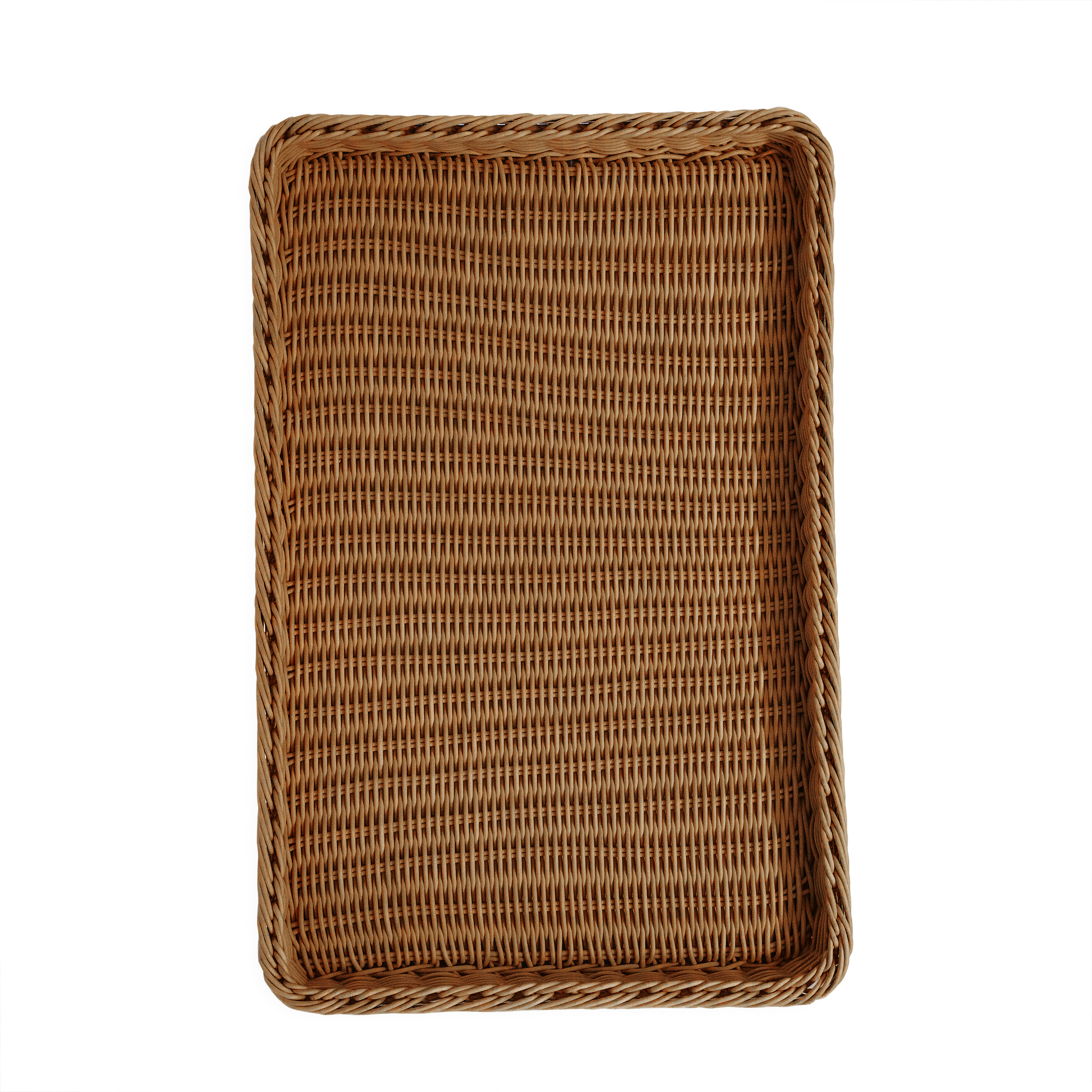Auslagekorb 60 x 40 x 5 cm, beige mit Rahmenverstärkung aus Edelstahl