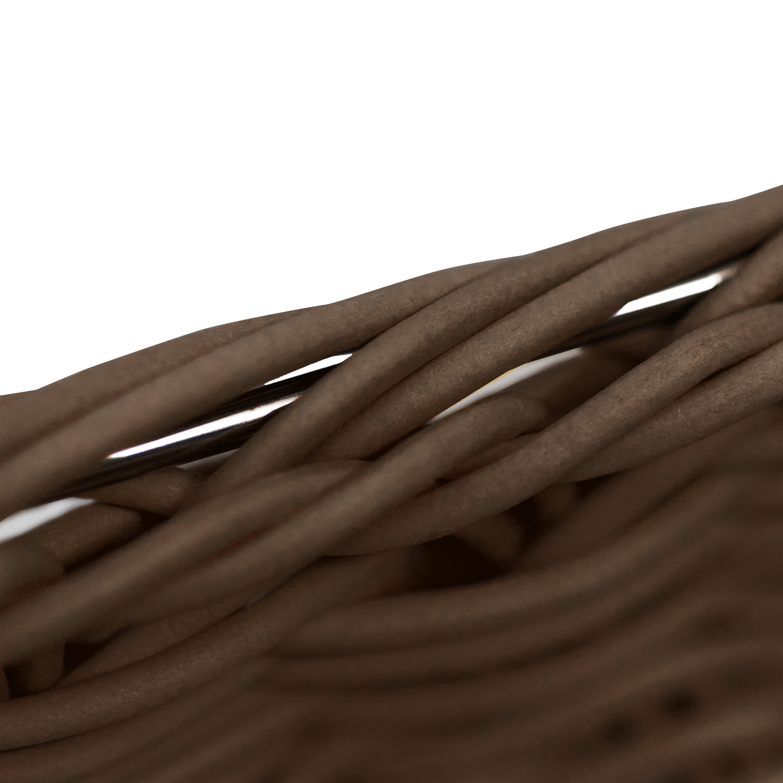 Auslagekorb 60 x 40 x 5 cm, braun mit Rahmenverstärkung aus Edelstahl
