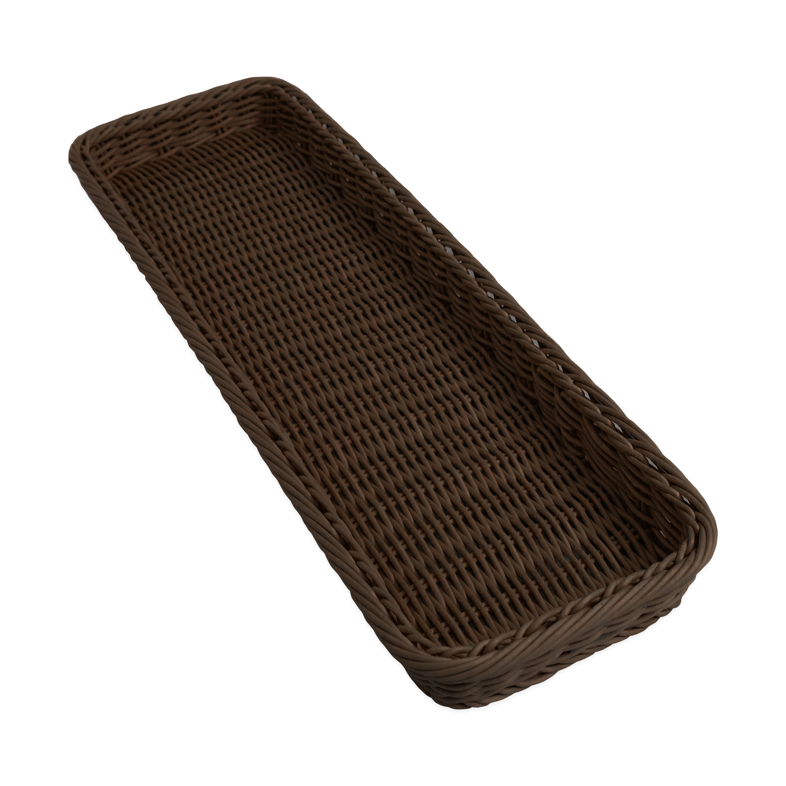 Auslagekorb 60 x 20 x 5 cm, braun mit Rahmenverstärkung aus Edelstahl