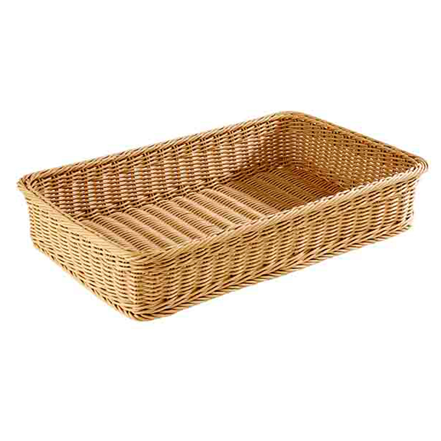 Systemkorb 53 x 32,5 x 10 cm, beige mit Drahtverstärkung im oberen Rand